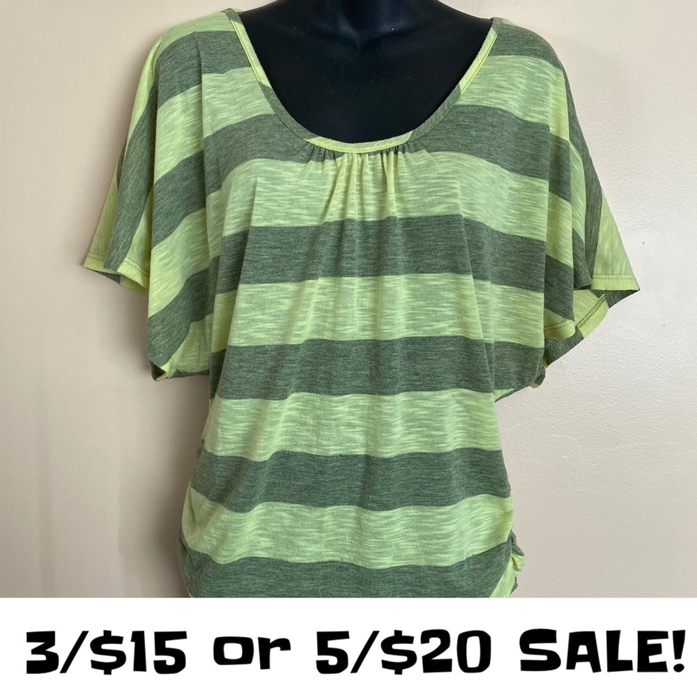 3/$15 MANDEE WIDE ARMED CRISS CROSS BACK TOP
